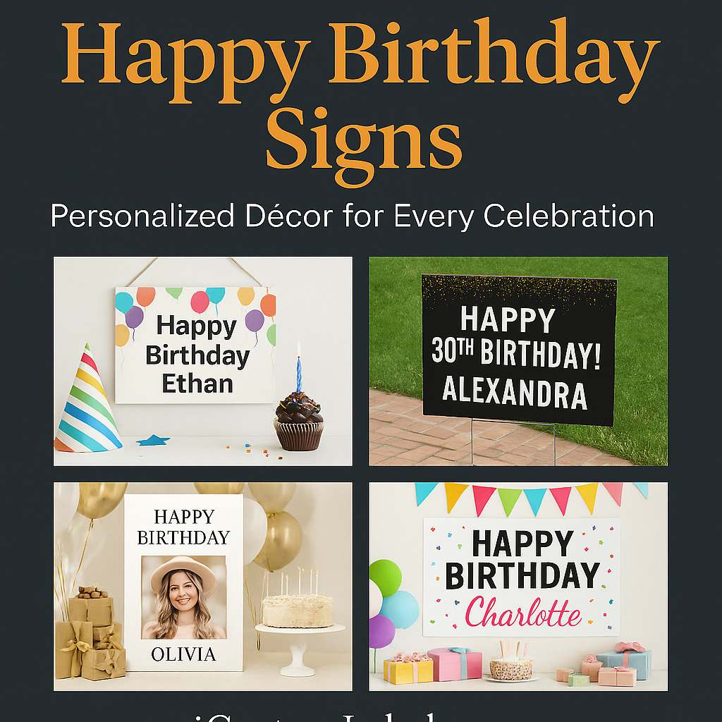 Happy Birthday Signs – Personalized Décor for Every Celebration