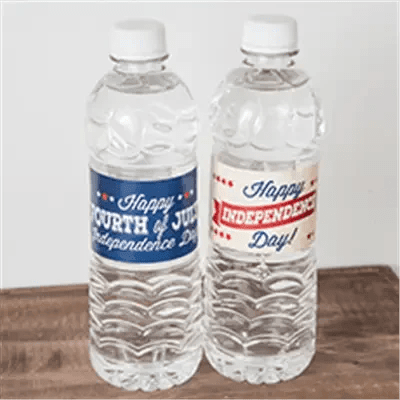 4th of July Water Labels - iCustomLabel