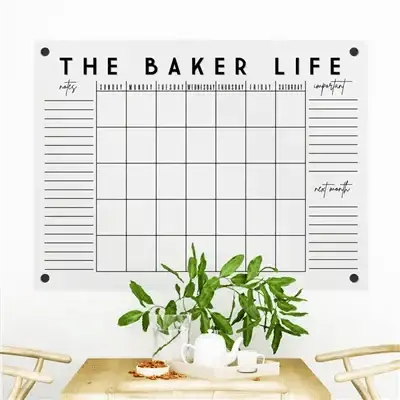 Acrylic Wall Calendars | Stylish Dry-Erase Calendars for Home & Office