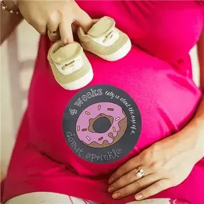 Months In Motion Weekly Pregnancy Stickers - Set Of 36 Baby Bump Photo Props For Maternity Photos - View #7