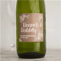 Bridal Shower Champagne Labels - iCustomLabel