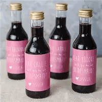 Bridesmaid Mini Wine Labels - iCustomLabel