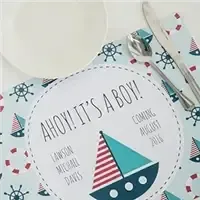 Custom Baby Shower Placemats – Personalized Decorations for Your Event - iCustomLabel