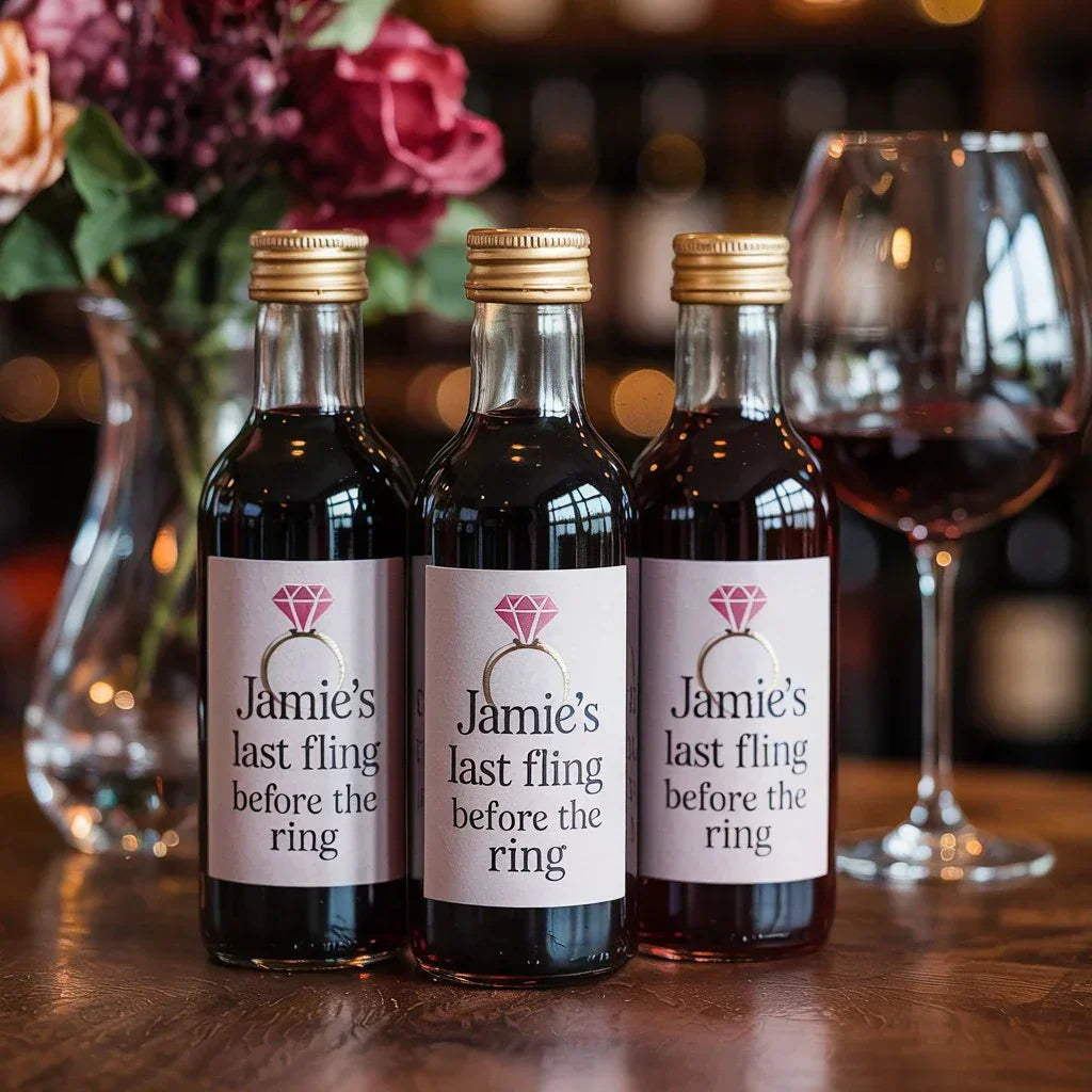 Custom Bachelorette Mini Wine Labels – Personalized Party Favors - iCustomLabel