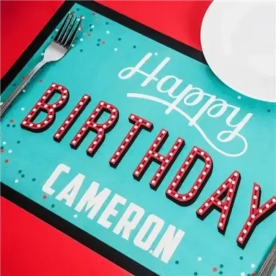 Custom Birthday Placemats for Kids & Adults | iCustomLabel - iCustomLabel