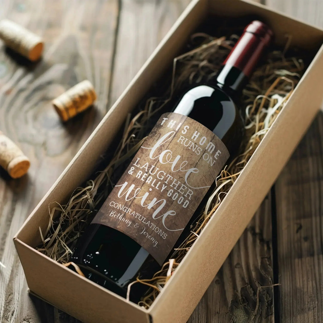 Custom Housewarming Wine Labels | Personalized New Home Gifts - iCustomLabel