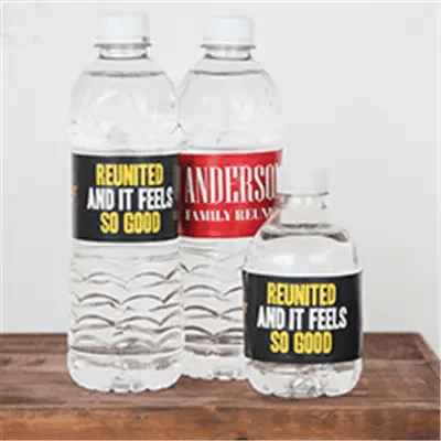 Family Reunion Water Bottle Labels - iCustomLabel