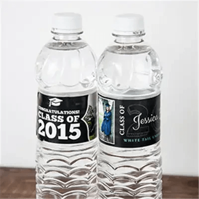 Graduation Water Bottle Labels - iCustomLabel