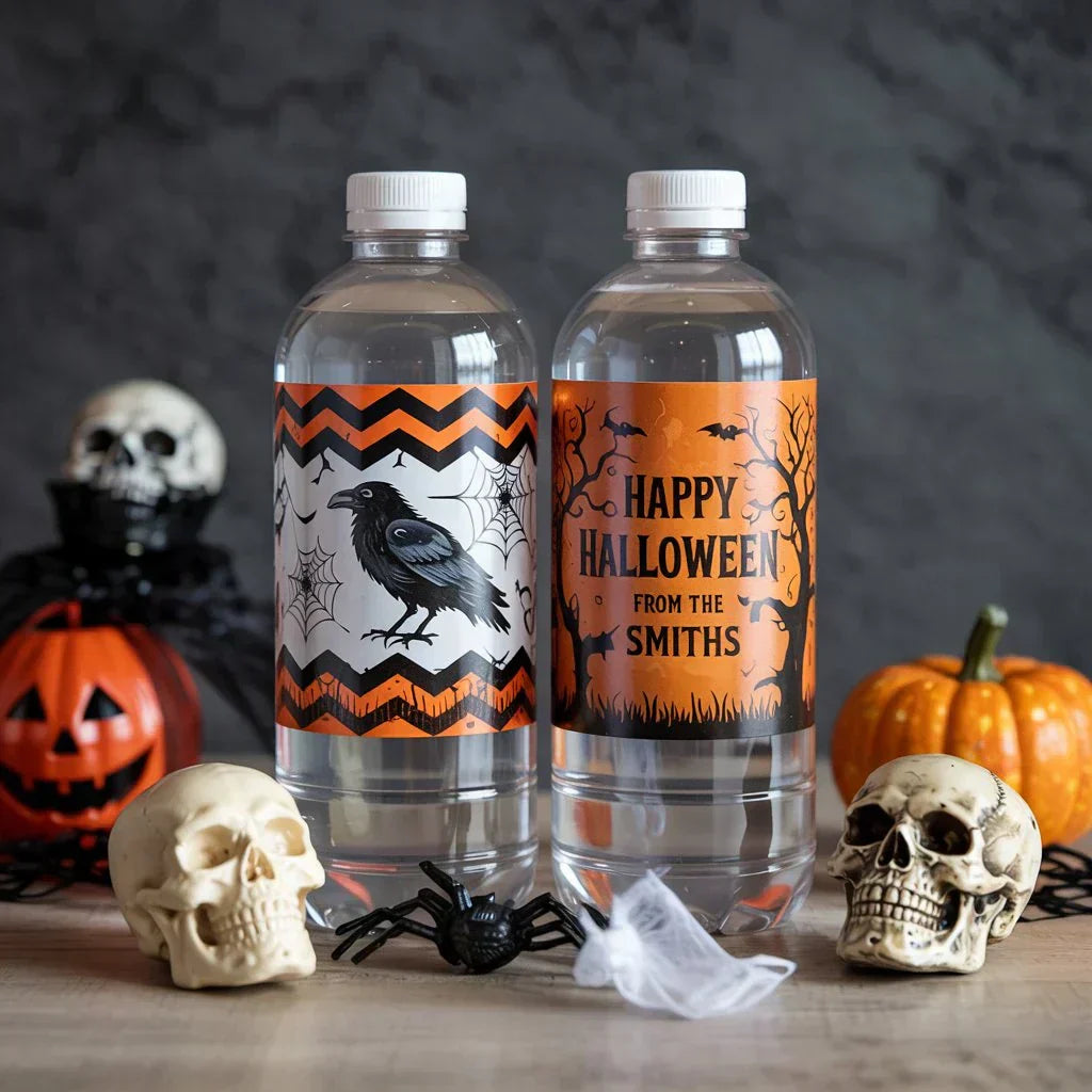Halloween Water Labels | Custom Bottle Stickers for Spooky Fun - iCustomLabel
