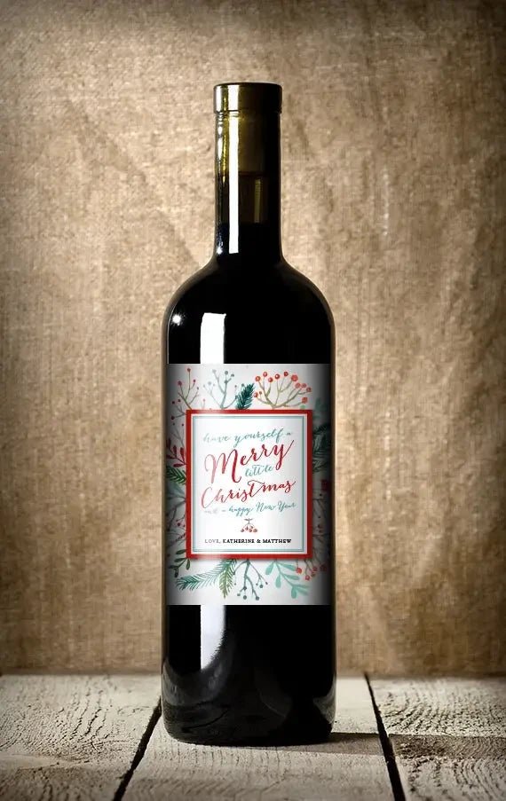 Holiday Wine Labels - iCustomLabel