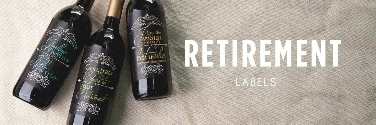 Retirement Wine Labels | Personalized Wine Bottle Stickers