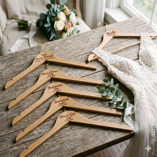 Wedding Dress Hanger & Bride Hanger | Custom Bridal Hangers & Bridesmaid  Hangers  iCustomLabel