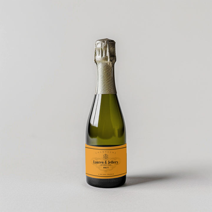 Yellow Mini Champagne Split Label