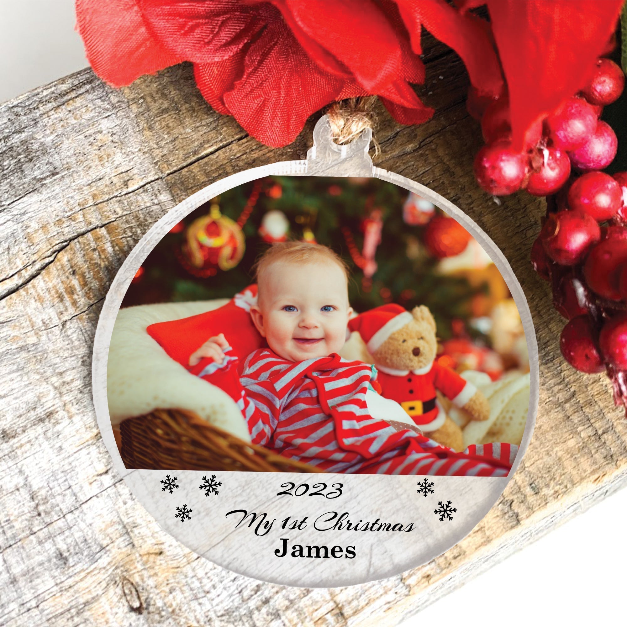 Baby's First Christmas Acrylic Ornament – fioribelle