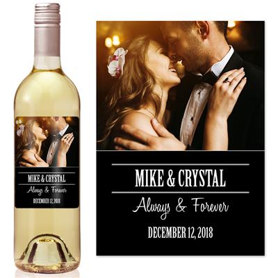 Always And Forever Wedding Wine Label