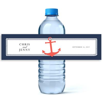 Anchor Rope Water Bottle Labels