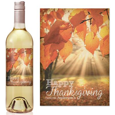 Autumn Leaves Wine Label