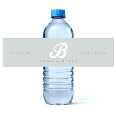 Basic Monogram Water Bottle Labels