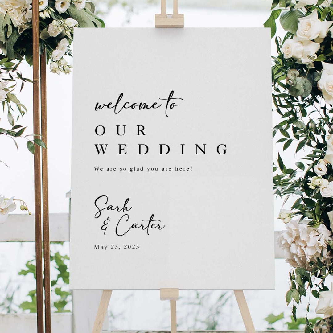 Beautiful Minimalist Acrylic Wedding Welcome Sign