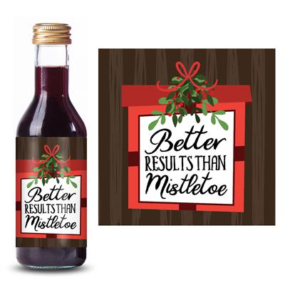 Better Results Christmas Mini Wine Label