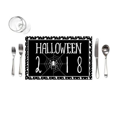 Black and White Halloween Placemats