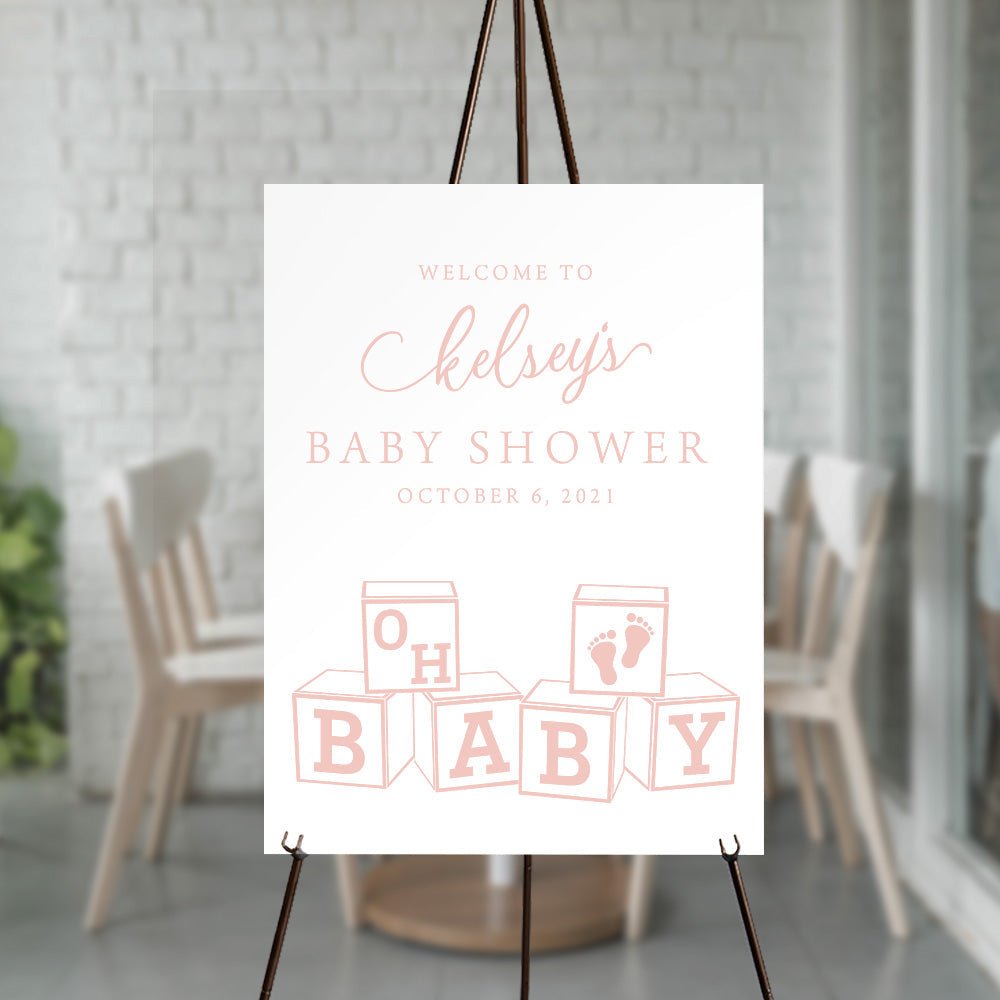 Blocks Baby Shower Sign