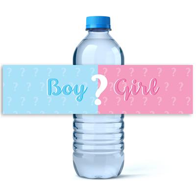 Boy Or Girl Question Gender Reveal Water Bottle Labels