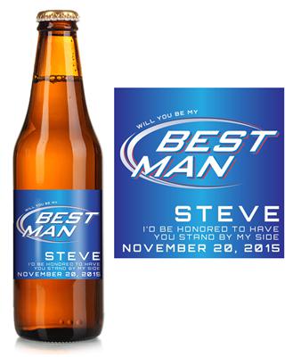 Budweiser Best Man Beer Label