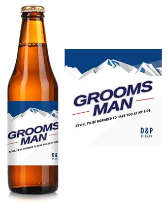 Busch Groomsman Beer Label