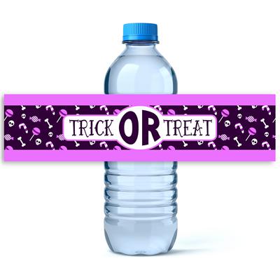 Candy Halloween Water Bottle Labels