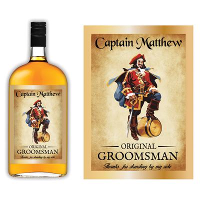 Captain Morgan Groomsmen Liquor Label