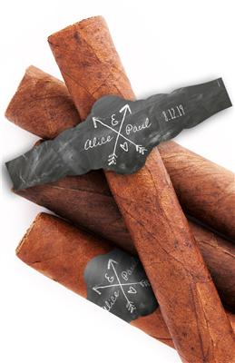 Chalkboard Arrows Wedding Cigar Bands