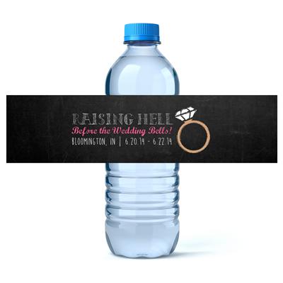 Chalkboard Bachelorette Water Bottle Labels