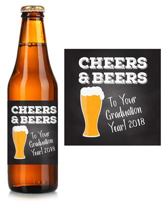 Cheers Chalk Graduation Beer Label