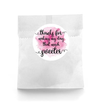 Cotton Candy Birthday Favor Labels
