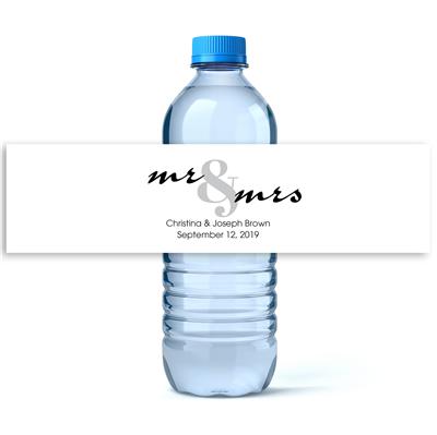 Couples Wedding Water Bottle Labels