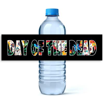 Day Of The Dead Water Bottle Labels