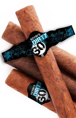 Dirty 30 Blue Birthday Cigar Bands