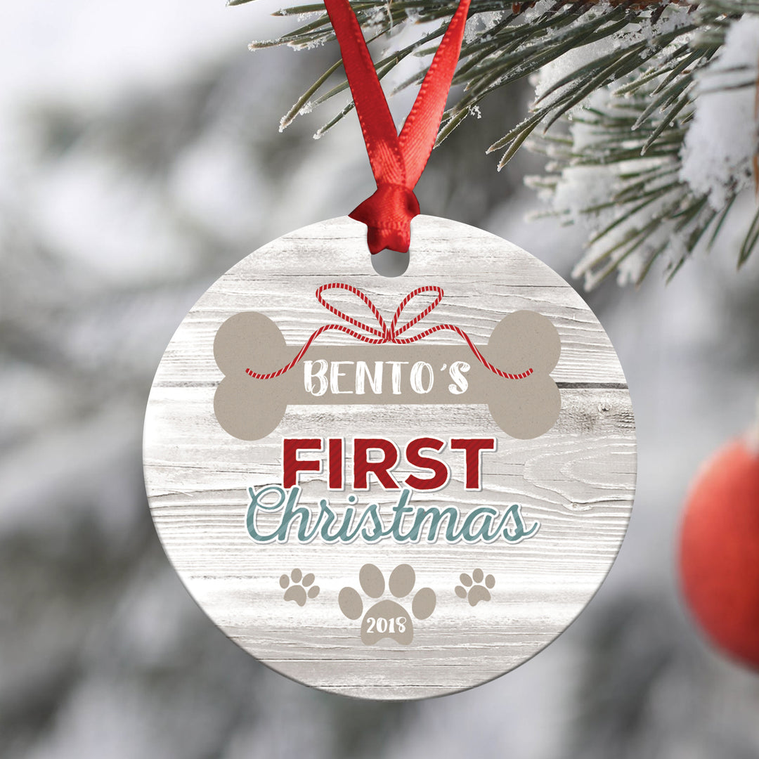 Dog Bone Christmas Ornament