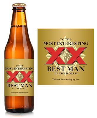 Dos Equis Best Man Beer Label