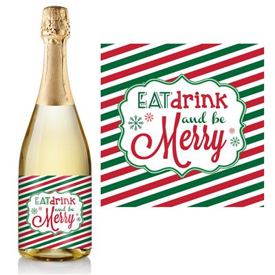 Eat Drink Be Merry Champagne Label
