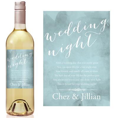 Engagement Wedding Night Milestone Wine Label