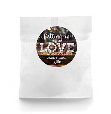 Falling in Love Wedding Favor Labels