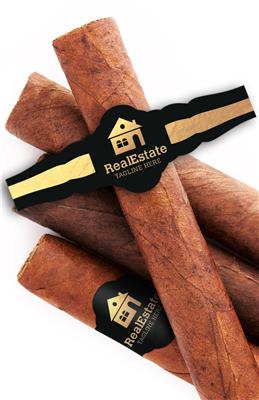 Faux Gold House Business Cigar Bands