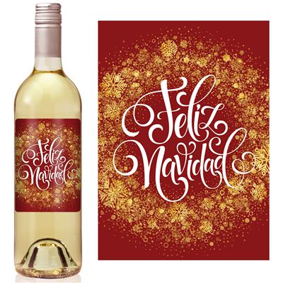 Feliz Navidad Wine Label