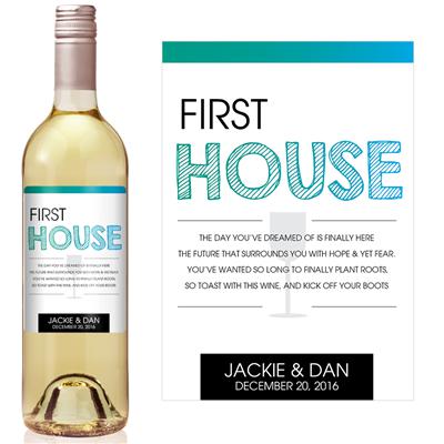 Fun Font House Milestone Wine Label