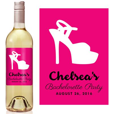 Heels Bachelorette Wine Label