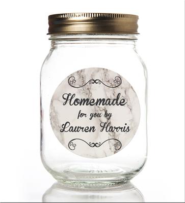 Homemade Marble Canning Labels
