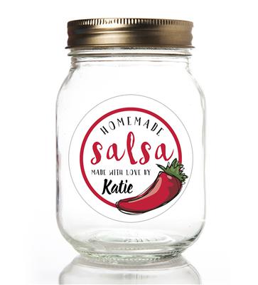 Hot Pepper Red Salsa Canning Labels