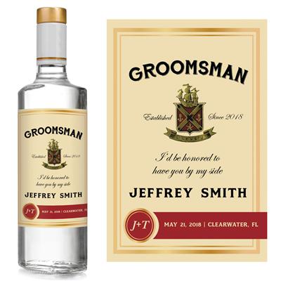 Jameson Groomsmen Liquor Label